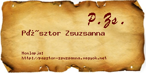 Pásztor Zsuzsanna névjegykártya