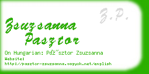 zsuzsanna pasztor business card